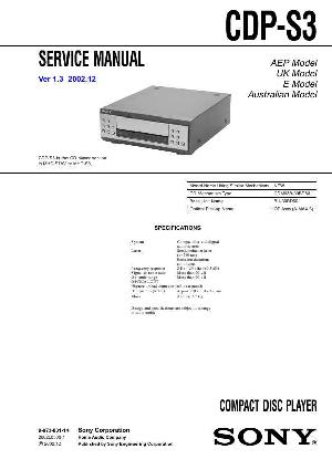 Service manual Sony CDP-S3 (MHC-S7AV, MHC-S3) ― Manual-Shop.ru