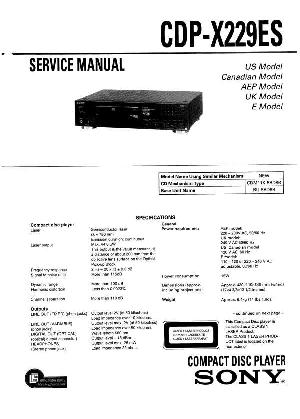 Service manual Sony CDP-X229ES ― Manual-Shop.ru