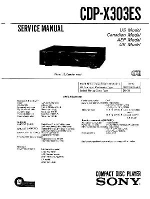 Service manual Sony CDP-X303ES ― Manual-Shop.ru