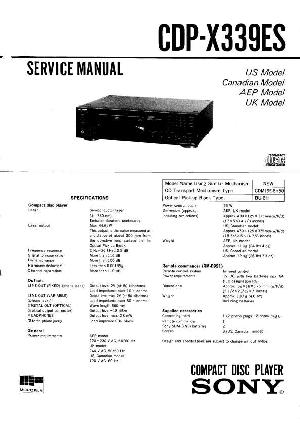 Сервисная инструкция Sony CDP-X339ES ― Manual-Shop.ru