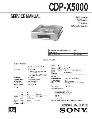 Сервисная инструкция Sony CDP-X5000 ― Manual-Shop.ru