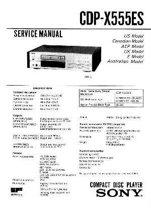 Service manual Sony CDP-X555ES ― Manual-Shop.ru
