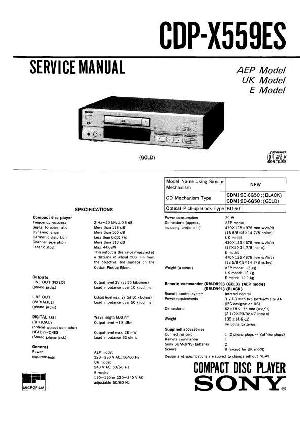 Сервисная инструкция Sony CDP-X559ES ― Manual-Shop.ru