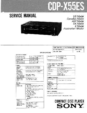 Service manual Sony CDP-X55ES ― Manual-Shop.ru