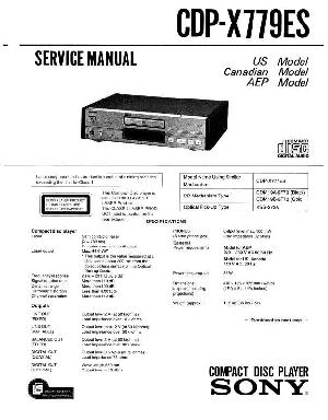 Service manual Sony CDP-X779ES ― Manual-Shop.ru