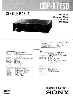 Сервисная инструкция Sony CDP-X7ESD ― Manual-Shop.ru