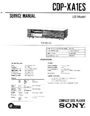Service manual Sony CDP-XA1ES ― Manual-Shop.ru