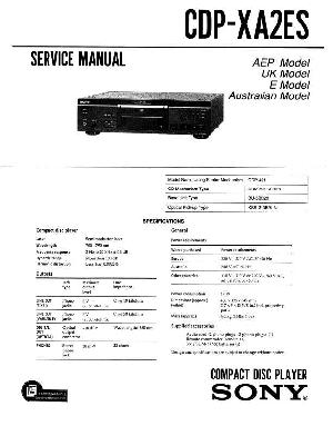 Service manual Sony CDP-XA2ES ― Manual-Shop.ru