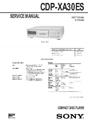 Service manual Sony CDP-XA30ES ― Manual-Shop.ru
