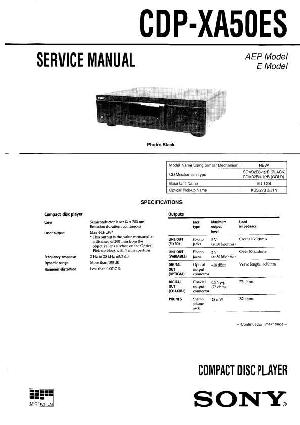 Service manual Sony CDP-XA50ES ― Manual-Shop.ru
