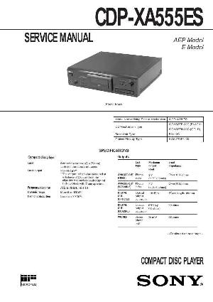 Сервисная инструкция Sony CDP-XA555ES ― Manual-Shop.ru