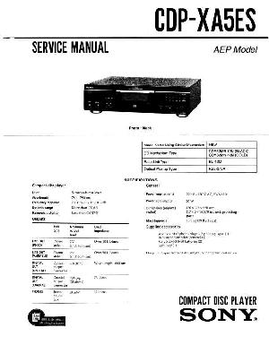 Сервисная инструкция Sony CDP-XA5ES ― Manual-Shop.ru