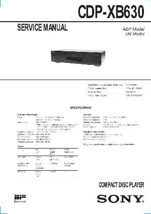 Сервисная инструкция Sony CDP-XB630 ― Manual-Shop.ru