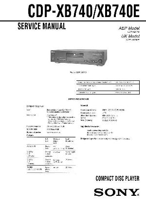 Сервисная инструкция Sony CDP-XB740, CDP-XB740E ― Manual-Shop.ru