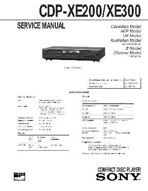 Сервисная инструкция Sony CDP-XE200, CDP-XE300  ― Manual-Shop.ru