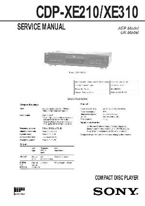 Service manual Sony CDP-XE210, CDP-XE310  ― Manual-Shop.ru