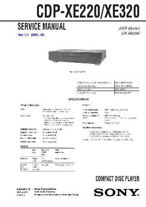 Сервисная инструкция Sony CDP-XE220, CDP-XE320 ― Manual-Shop.ru