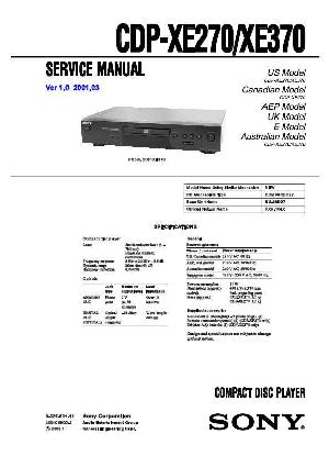 Service manual Sony CDP-XE270, CDP-XE370 ― Manual-Shop.ru