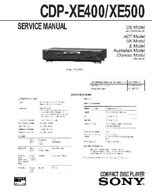 Service manual Sony CDP-XE400, CDP-XE500  ― Manual-Shop.ru