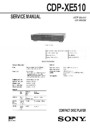 Сервисная инструкция Sony CDP-XE510  ― Manual-Shop.ru