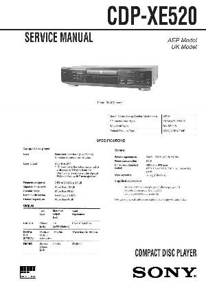 Сервисная инструкция Sony CDP-XE520 ― Manual-Shop.ru
