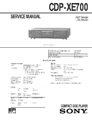 Сервисная инструкция Sony CDP-XE700 ― Manual-Shop.ru