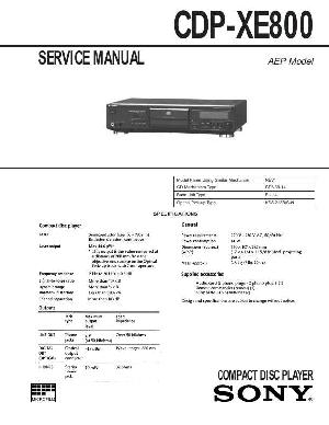 Сервисная инструкция Sony CDP-XE800 ― Manual-Shop.ru