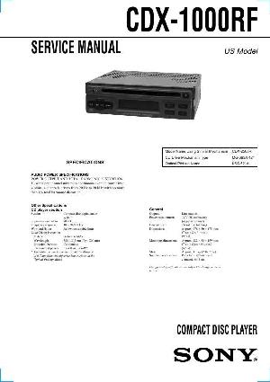 Service manual Sony CDX-1000RF ― Manual-Shop.ru