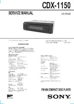 Service manual Sony CDX-1150 ― Manual-Shop.ru
