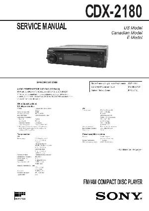 Сервисная инструкция Sony CDX-2180 ― Manual-Shop.ru