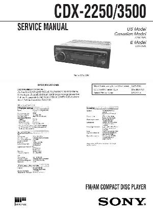 Service manual Sony CDX-2250, CDX-3500 ― Manual-Shop.ru