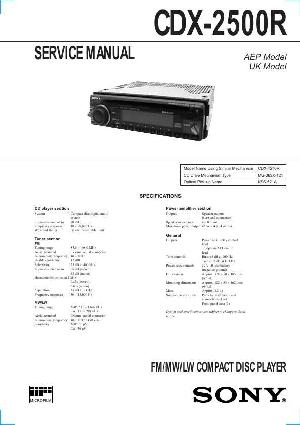Service manual Sony CDX-2500R ― Manual-Shop.ru