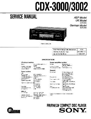 Сервисная инструкция Sony CDX-3000, CDX-3002 ― Manual-Shop.ru