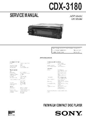 Сервисная инструкция Sony CDX-3180 ― Manual-Shop.ru