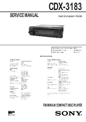 Сервисная инструкция Sony CDX-3183 ― Manual-Shop.ru