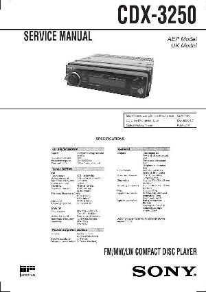 Service manual Sony CDX-3250 ― Manual-Shop.ru