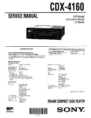 Сервисная инструкция Sony CDX-4160 ― Manual-Shop.ru