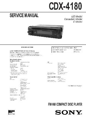 Сервисная инструкция Sony CDX-4180 ― Manual-Shop.ru