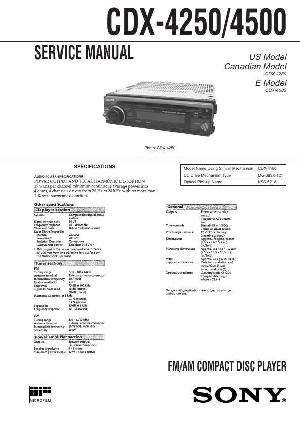 Сервисная инструкция Sony CDX-4250, CDX-4500 ― Manual-Shop.ru