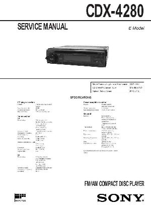 Сервисная инструкция Sony CDX-4280 ― Manual-Shop.ru
