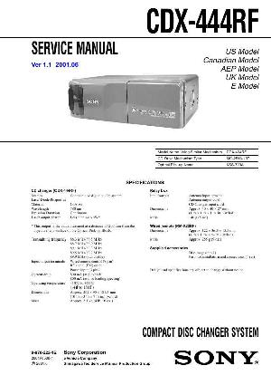 Сервисная инструкция Sony CDX-444RF ― Manual-Shop.ru