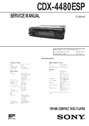 Сервисная инструкция Sony CDX-4480ESP ― Manual-Shop.ru