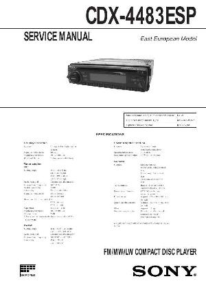 Сервисная инструкция Sony CDX-4483ESP ― Manual-Shop.ru