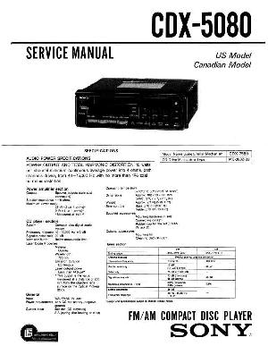 Сервисная инструкция Sony CDX-5080 ― Manual-Shop.ru