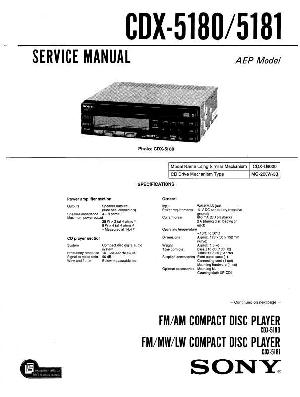 Service manual Sony CDX-5180, CDX-5181 ― Manual-Shop.ru