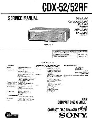 Service manual Sony CDX-52, CDX-52RF ― Manual-Shop.ru