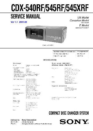 Сервисная инструкция Sony CDX-540RF, CDX-545RF, CDX-545XRF ― Manual-Shop.ru