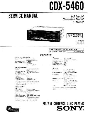 Service manual Sony CDX-5460 ― Manual-Shop.ru