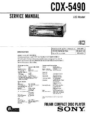 Service manual Sony CDX-5490  ― Manual-Shop.ru