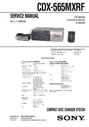 Service manual Sony CDX-565MXRF ― Manual-Shop.ru